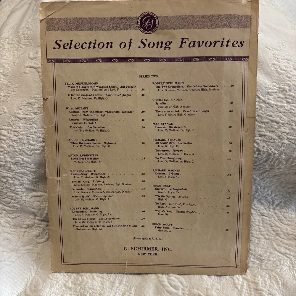 WEDDING PRAYER Sheet Music Fern Glasgow Dunlap Voice & Organ 1965  12m